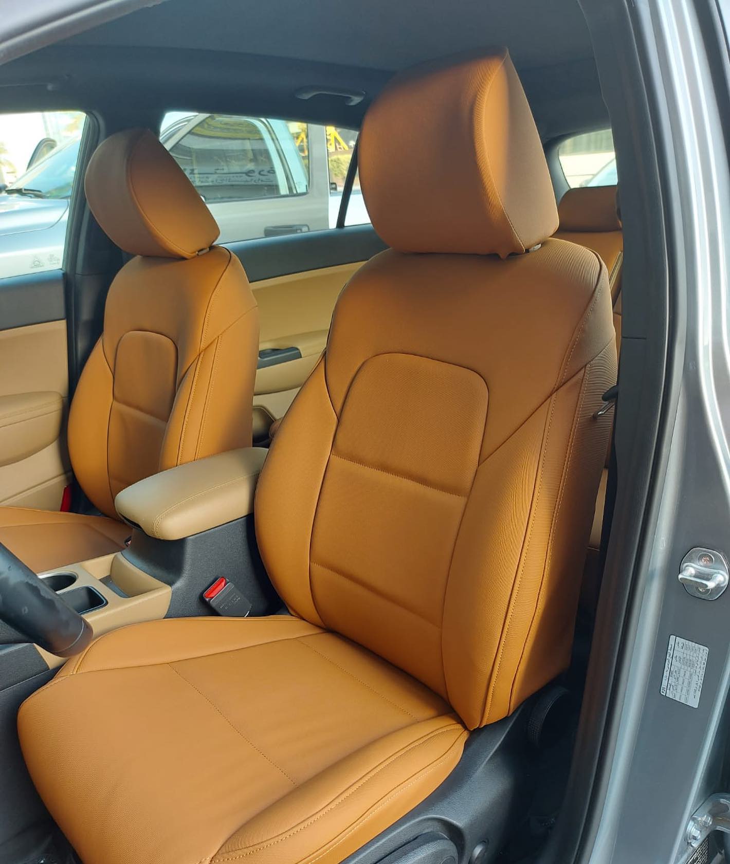 Custom car seat upholstery for SUV in Kuwait - Kia Sportage