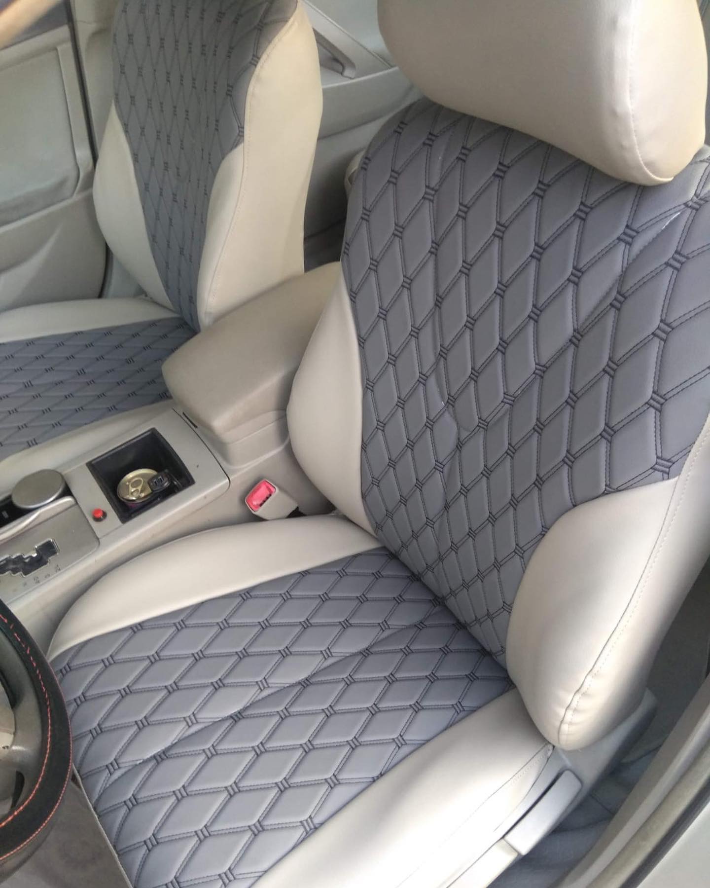 Hand-stitched car seat upholstery for sedan in Kuwait - Toyota Camry